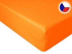 Prostěradlo jersey oranžové 180x200
