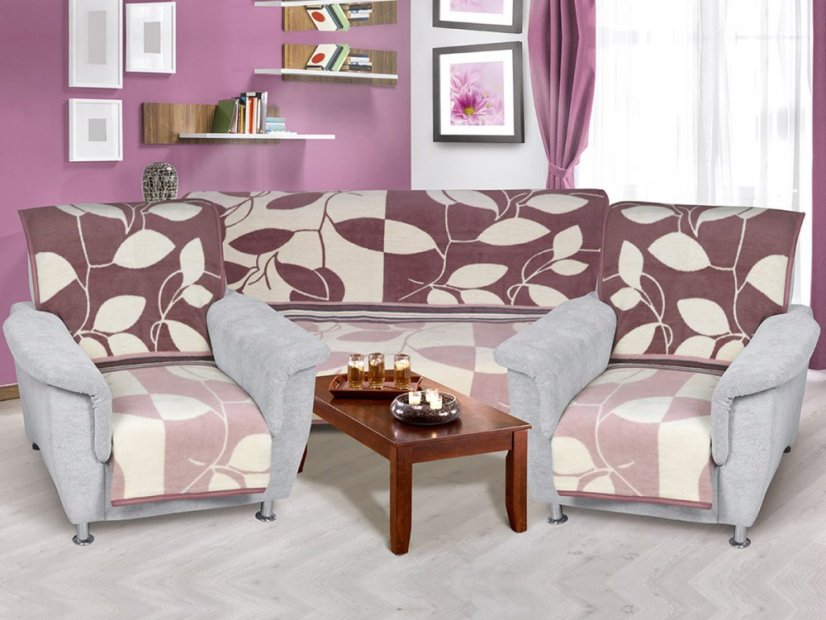 Přehoz na sedací soupravu KARMELA Jaro