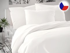 Jednobarevné povlečení satén 70x90, 140x200 Luxury Collection Bílé 