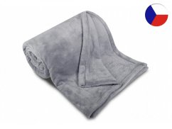 Luxusní mikroplyšová deka ME UNI SLEEP 150x200 Světle šedá 300g