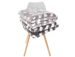 Dětská beránková deka 100x140 Ovečky světle šedá/antracit