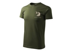 Tričko pro rybáře s výšivkou military - L Sumec