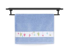 Malý ručník 30x50 RUJANA 400g Barevná srdíčka modrá