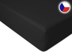 Prostěradlo jersey černé 160x200