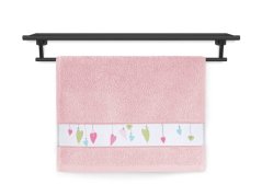 Malý ručník 30x50 RUJANA 400g Barevná srdíčka světle růžová