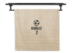 Ručník se jménem NA PŘÁNÍ krémový 50x100 Fotbalový míč