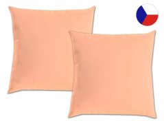 Jednobarevný saténový dekorační polštářek 50x50 Luxury Collection Lososový