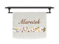 Malý ručník se jménem NA PŘÁNÍ 30x50 Tradice českých vánoc jasmínový