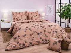 Krepové povlečení KOMFORT Klaudie světle hnědá 2x 70x90, 240x200