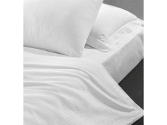 Hotelové povlečení Atlas grádl proužek 4 mm Bílý 70x90, 140x200