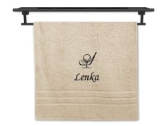 Osuška se jménem NA PŘÁNÍ krémová 70x140 Golf