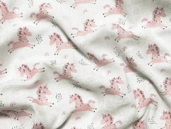 Dětské látkové pleny s potiskem 70x70 Jednorožec růžový (5ks)