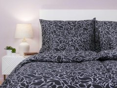 Krepové povlečení KOMFORT Sorat tmavě šedý 70x90, 140x200