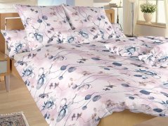 Bavlněné povlečení KOMFORT 2x 70x90, 240x200 Bloom elegance pudrová