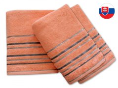 Froté osuška 70x140 ZARA PRUH meruňková 450g