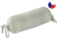 Dekorační povlak na polštář válec 15x35 EXCELLENT ORNELLA Amélia kvítí elegant se sámky zelené