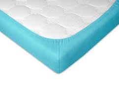 Jersey prostěradlo 140x200 EXCLUSIVE světle tyrkysové