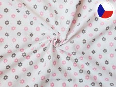 Tetra osuška dětská 90x100 Květinky růžovošedé 1ks
