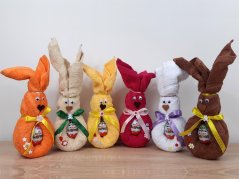 Velký velikonoční zajíček z ručníku Sofie krémový + vajíčko s překvapením