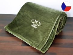 Luxusní deka pro rybáře SLEEP WELL 150x200 khaki 300g Čudly neberu