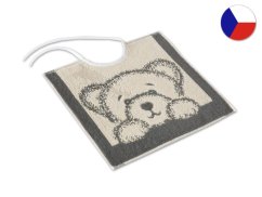 Dětský bryndák 35x35 ZARA Medvídek šedý 450g