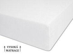 Prostěradlo froté na vysokou matraci 100x200 bílé
