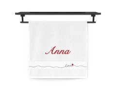 Ručník se jménem NA PŘÁNÍ 50x100 Love bílé