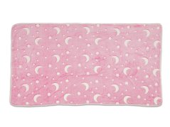 Svítící deka mikroplyš SLEEP WELL 150x200 Hvězdy růžové 290g