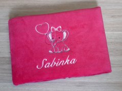 Dětská deka se jménem NA PŘÁNÍ 75x100 Slůně růžová