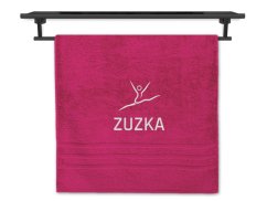 Osuška se jménem NA PŘÁNÍ purpurová 70x140 Gymnastika