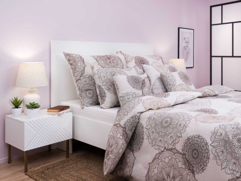 Krepové povlečení KOMFORT Magic banán 70x90, 140x200