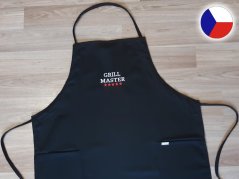 Zástěra pro muže s výšivkou černá 72x100 GRILL MASTER HVĚZDY