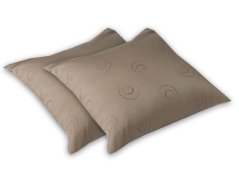 Damaškový dekorační polštářek 40x40 EXCELLENT TENCEL Dotek perly nugát