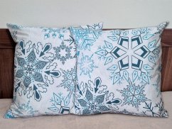 Vánoční bavlněný povlak na polštář 50x50 EXCLUSIVE Christmas blue