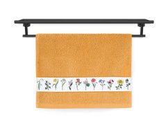 Malý ručník 30x50 RUJANA 400g Květinový herbář oranžový