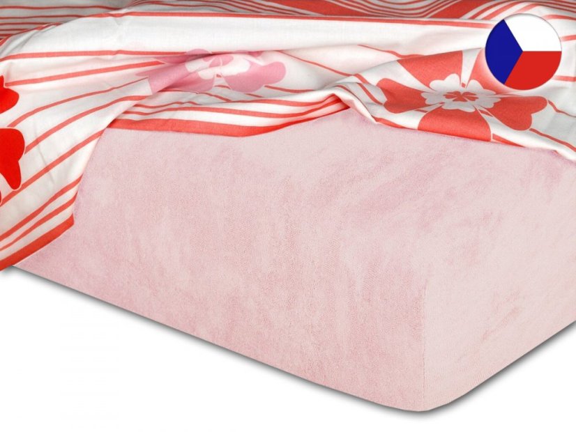 Dětské froté prostěradlo 70x160 EXCLUSIVE pudrové