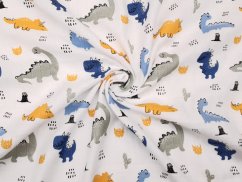 Dětské látkové pleny s potiskem 70x70 Dinosauři II 5ks