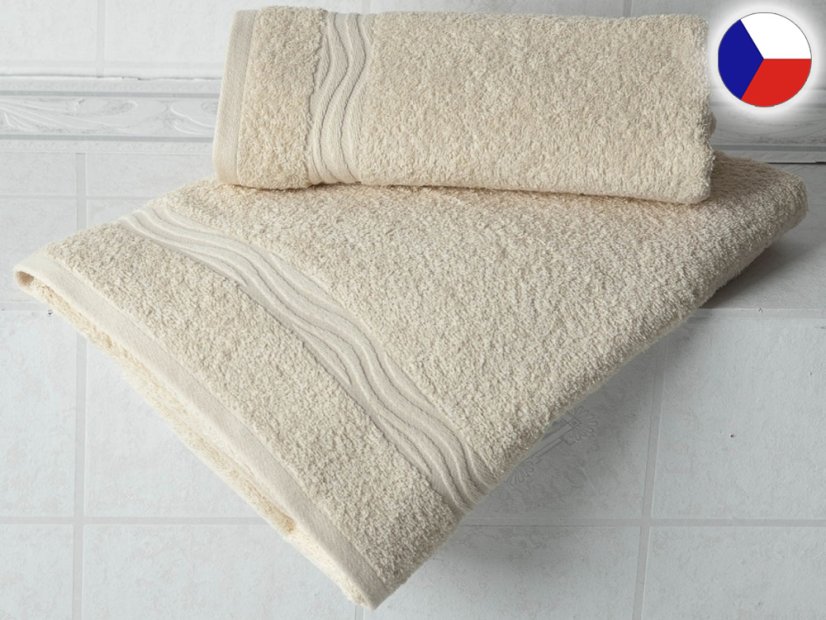 Froté osuška 70x140 NORA 450g Vlny béžové