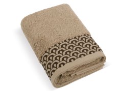 Luxusní ručník 50x100 Krajka hnědá 500g