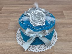 Malý dort z ručníku SAM azurově modrý