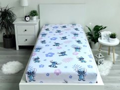 Dětské bavlněné prostěradlo s potiskem 90x200 Lilo a Stitch