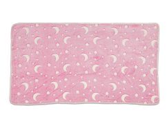 Svítící deka mikroplyš SLEEP WELL 150x200 Hvězdy růžové 290g
