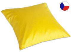 Luxusní saténový povlak na polštář 40x40 GEON Jasně žlutá