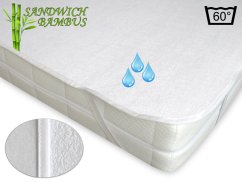 Chránič matrace BAMBUS SANDWICH nepropustný a prodyšný 90x200