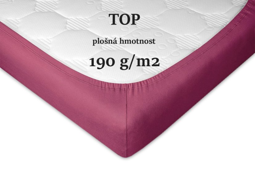 Jersey prostěradlo 80x220 EXCLUSIVE ostružinové 