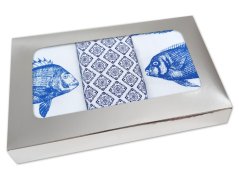 Vánoční dárkové utěrky pro rybáře Ryby 3ks