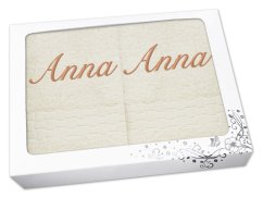 Dárková sada ručník + osuška se jménem Ratanika vanilka