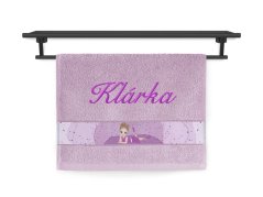 Dětský ručník se jménem NA PŘÁNÍ 30x50 Baletka šeříková