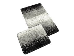 Koupelnové předložky set 2 ks Silver šedočerná