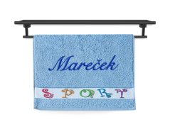 Dětský ručník se jménem NA PŘÁNÍ 30x50 Sport chameleon modrá
